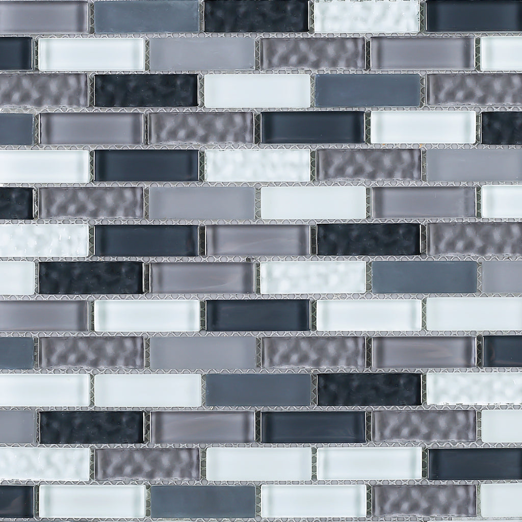 TDKTG-02 Mix Grey Black Metal Paint Effect Brick Glass Mosaic tile – Tile  Generation