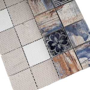 TCRNG-07 Classic Roman Retro 2x2 Glass Mosaic Tile