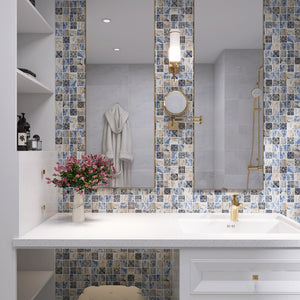 TCRNG-07 Classic Roman Retro 2x2 Glass Mosaic Tile