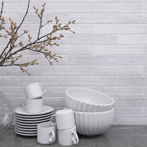 TNMSG-05  wooden white polished marble 2x8 subway tile backsplash