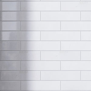 TNMSG-07 White polished marble 2x8 subway tile backsplash