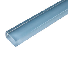 TCLING-07 Blue glass pencil liner trim wall tile 1"x12", 1/2"x12"