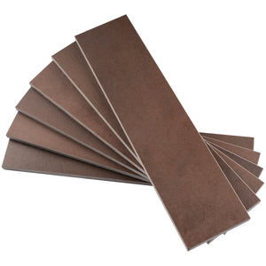 TULE-BRS LE LEGHE - Bronzo Brown Subway Tile 3 in. x 12 in Porcelain wall and Floor Tile