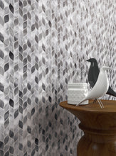 TAFDG-07 Aluminum silver and grey leaf metal mosaic tile