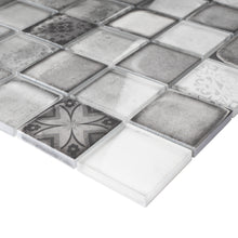 TCRNG-02 Classic Roman Gray 2x2 Glass Mosaic Tile