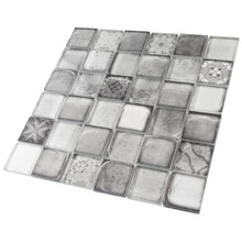 TCRNG-02 Classic Roman Gray 2x2 Glass Mosaic Tile