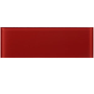 TCSBG-08 4x12 Red Glass Subway Tile