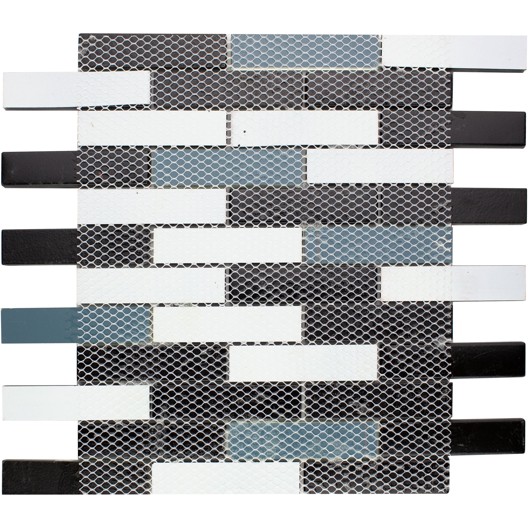 TDKTG-02 Mix Grey Black Metal Paint Effect Brick Glass Mosaic tile – Tile  Generation