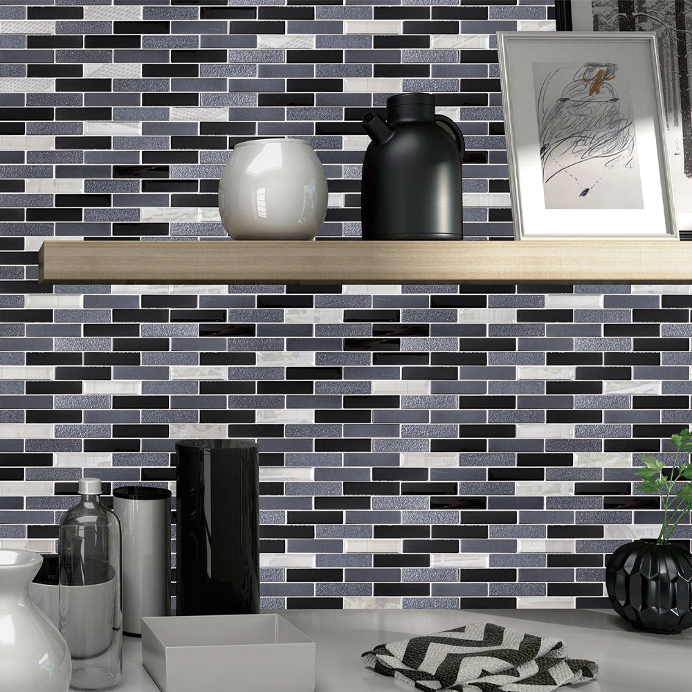 TDKTG-02 Mix Grey Black Metal Paint Effect Brick Glass Mosaic tile – Tile  Generation