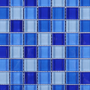 TGEMG-08 1x1 Square Blue Glass Mosaic Tile Sheet – Tile Generation