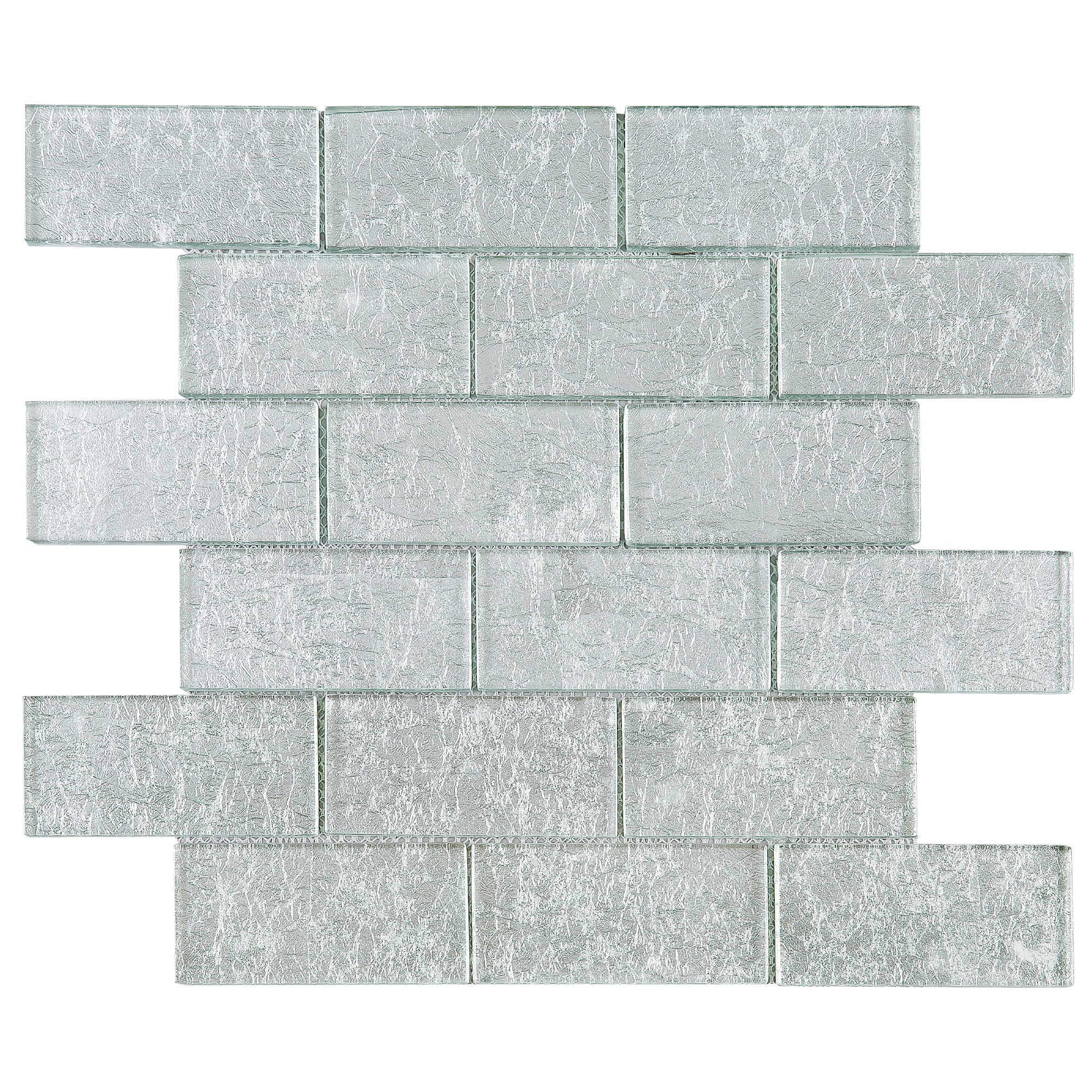 Silver Fabric Glass Subway Mosaic Tile  Online Tile Store with Free  Shipping on Qualifying Orders