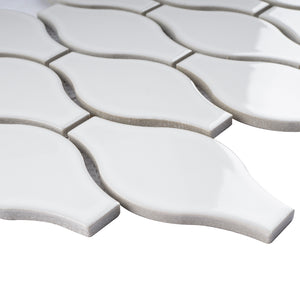 THMAG-01 White Bowling Handmade Ceramic Mosaic Tile Sheet