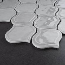 TRECCG-06 Jolanda 3x3 Gray Grid Recycle Glass Mosaic